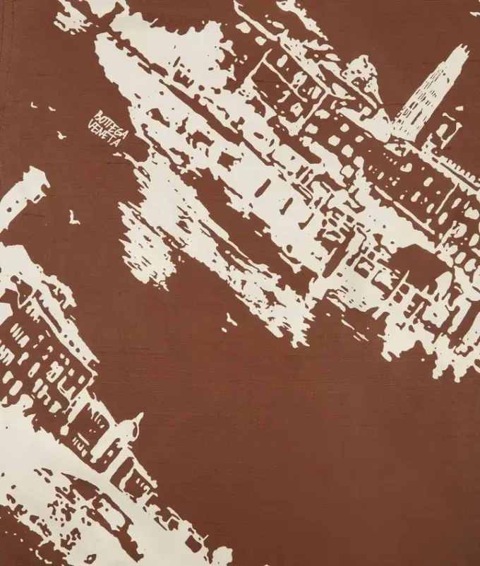 Camisas de seda con estampado de postal italiana