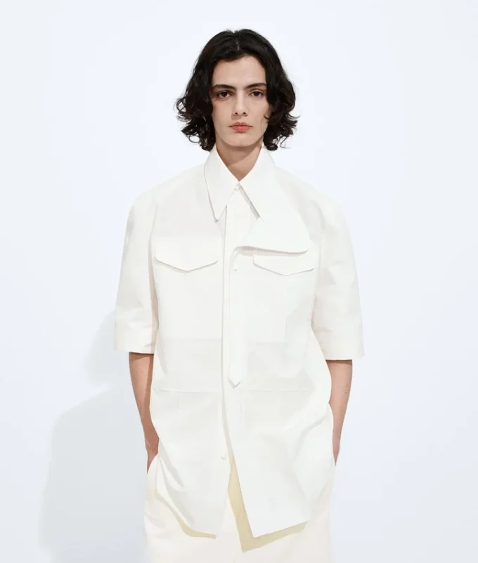 Camisas de toile de algodón compactas