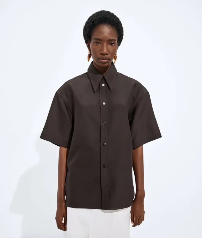 Camisas de toile de lana y seda