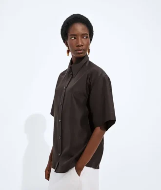 Camisas de toile de lana y seda