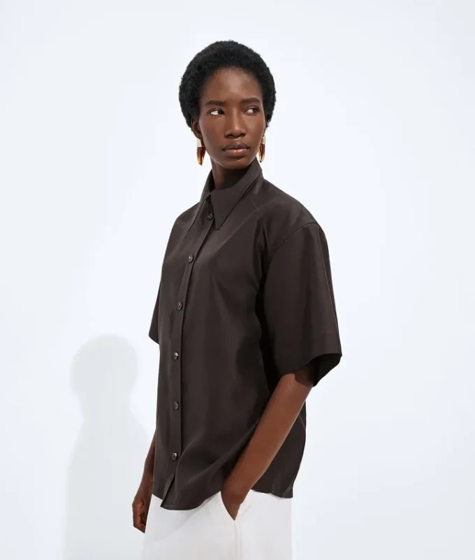 Camisas de toile de lana y seda