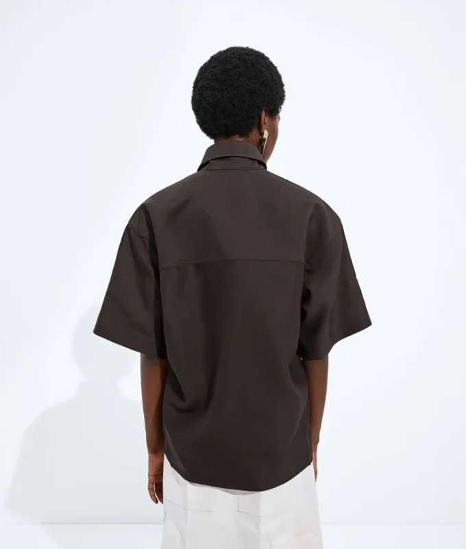 Camisas de toile de lana y seda