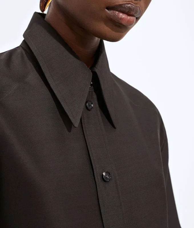 Camisas de toile de lana y seda