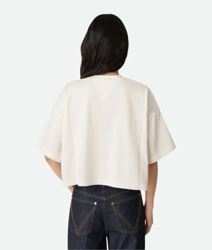 Camiseta corta de jersey de algodón