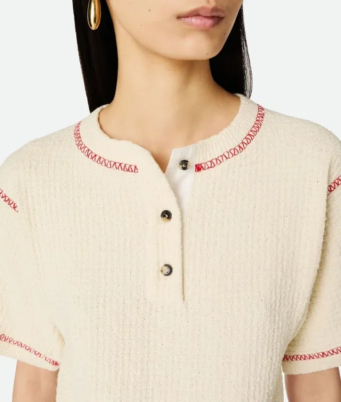 Camiseta de algodón tipo waffle