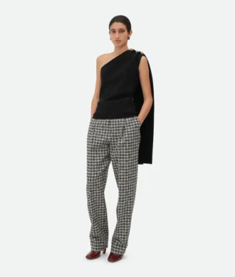 Camiseta de crepé de viscosa y lana