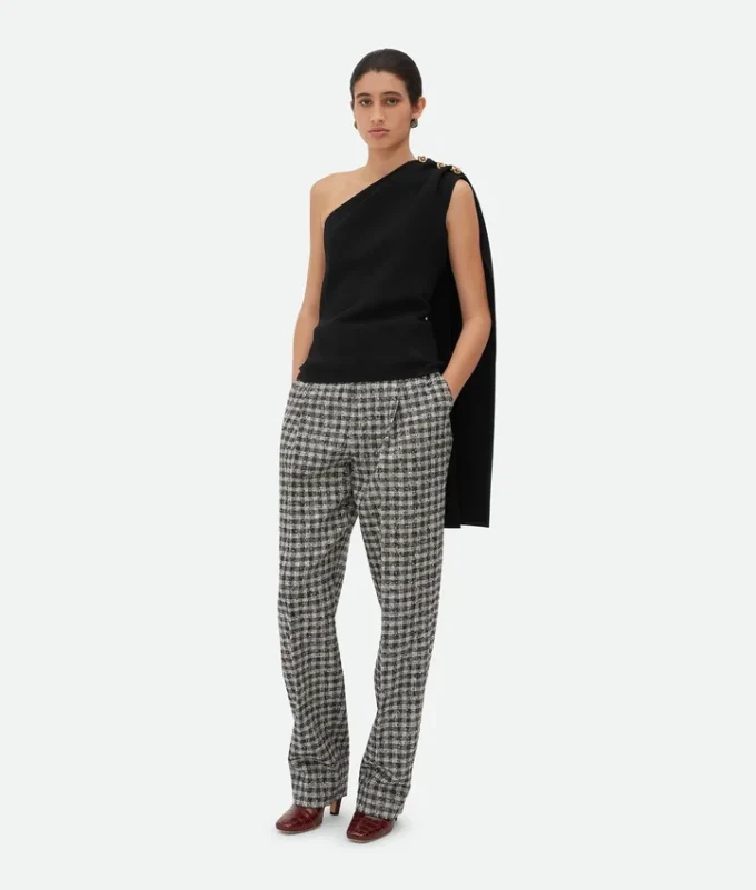 Camiseta de crepé de viscosa y lana