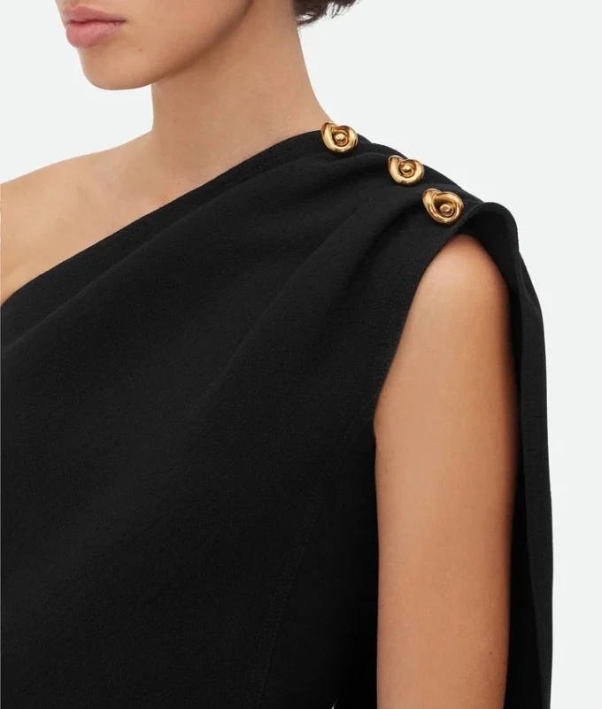 Camiseta de crepé de viscosa y lana