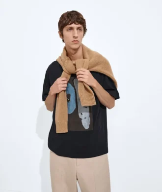 Camiseta de jersey de algodón estampada