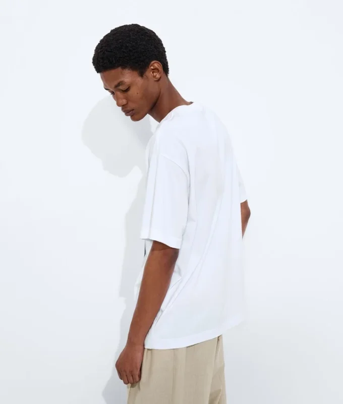 Camiseta de jersey de algodón estampada