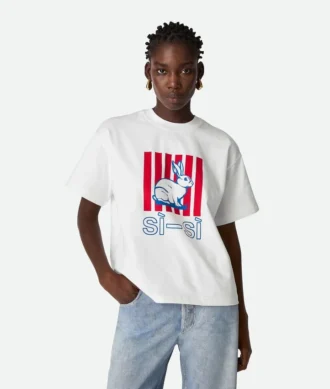 Camiseta de jersey de algodón estampado