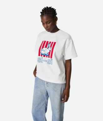 Camiseta de jersey de algodón estampado