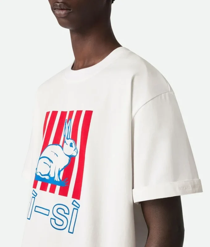 Camiseta de jersey de algodón estampado