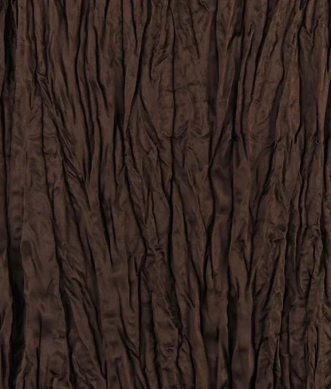 Camiseta sin mangas de satén de viscosa con efecto arrugado