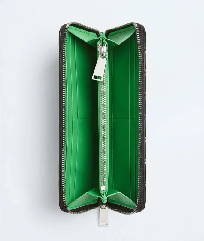 Cartera con cremallera Intrecciata