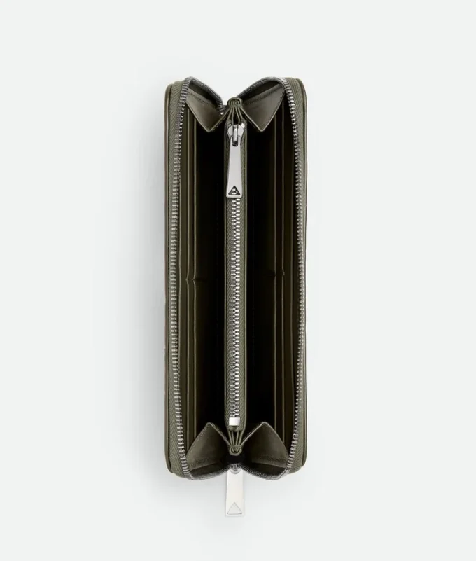 Cartera con cremallera Intrecciata