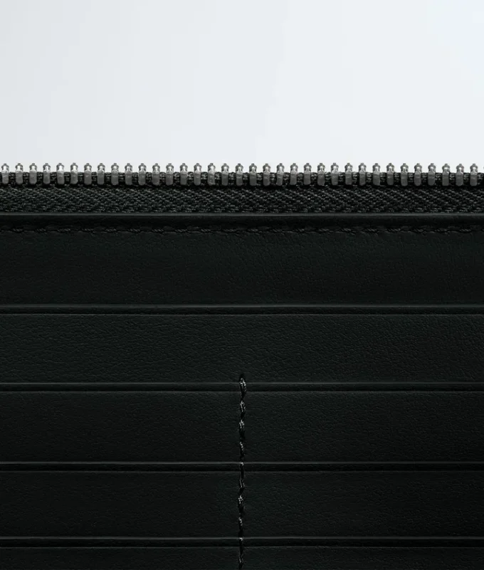 Cartera con cremallera Intrecciata