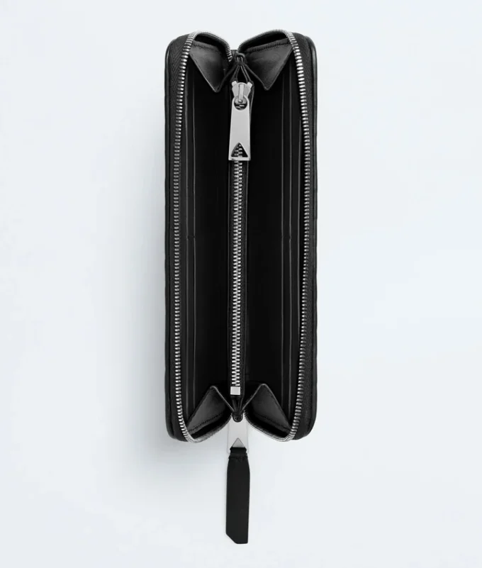 Cartera con cremallera Intrecciato Piccolo