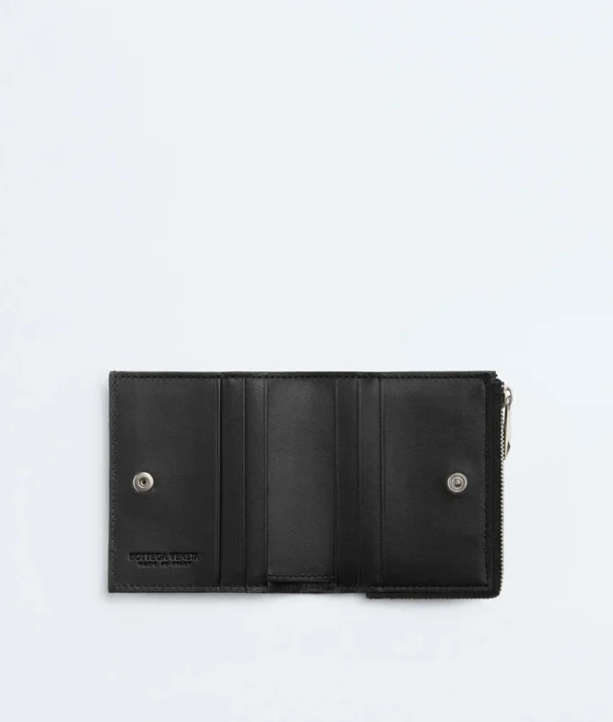 Cartera doble con cremallera Intrecciato