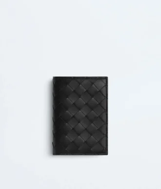 Cartera doble mediana Intrecciato con cremallera en L