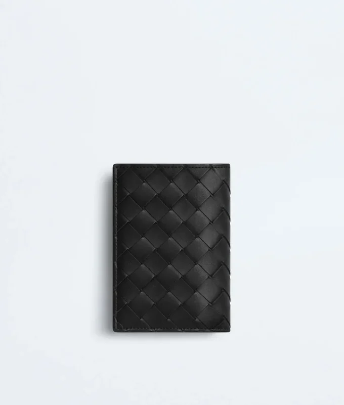 Cartera doble mediana Intrecciato con cremallera en L