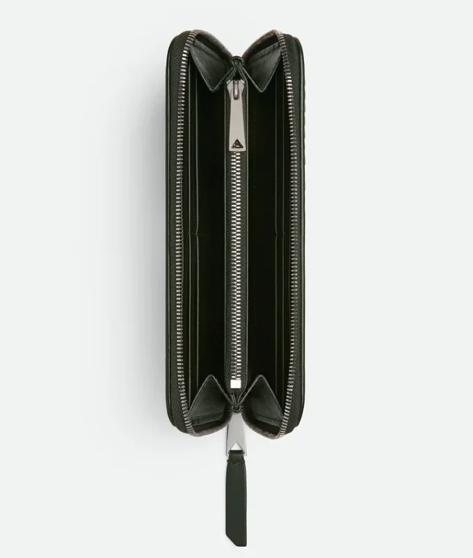 Cartera pequeña con cremallera Intrecciato