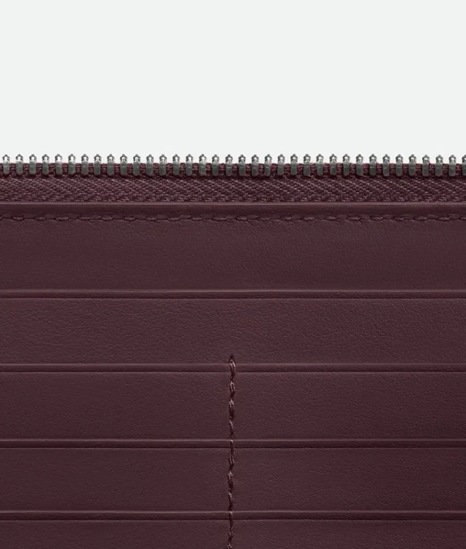 Cartera con cremallera Intrecciato Piccolo