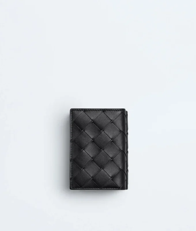 Cartera pequeña de tres pliegues Intrecciato