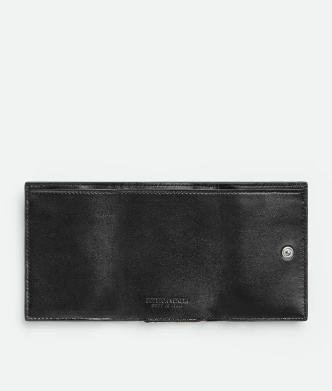 Cartera pequeña de tres pliegues Intrecciato