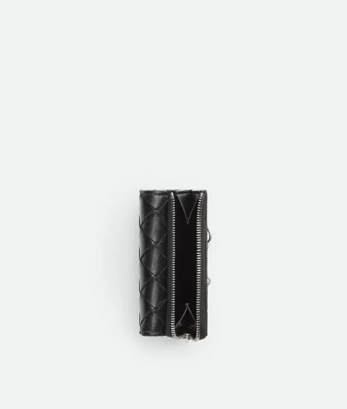 Cartera pequeña de tres pliegues Intrecciato