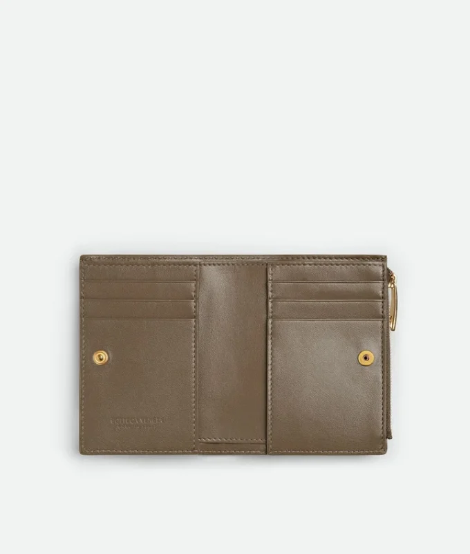 Cartera pequeña plegable Intrecciato