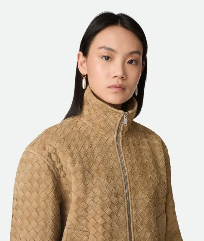 Cazadora de ante Intrecciato