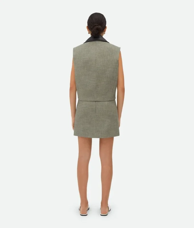 Chaleco de algodón jaspeado