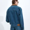 Chaqueta de denim índigo mediana