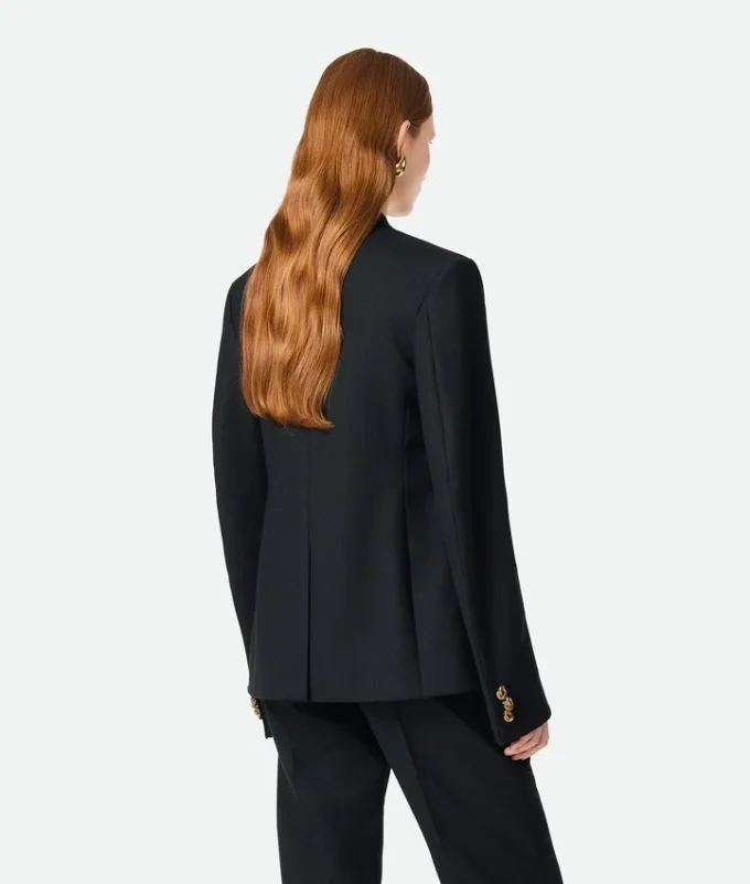 Chaqueta de lana a rayas