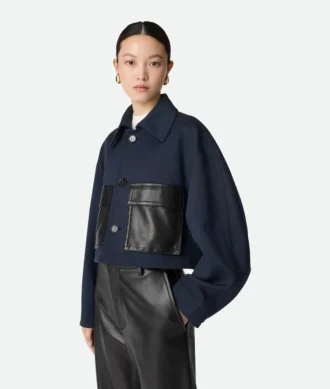 Chaqueta de lana y algodón