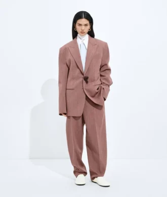 Chaqueta de mezcla de lana y lino