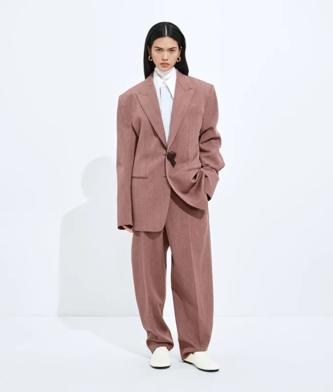 Chaqueta de mezcla de lana y lino