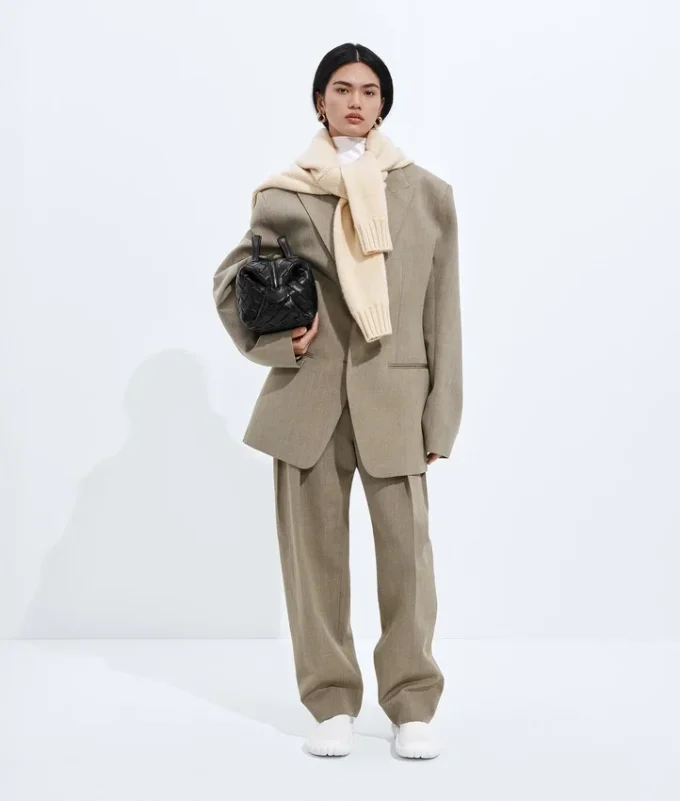 Chaqueta de mezcla de lana y lino