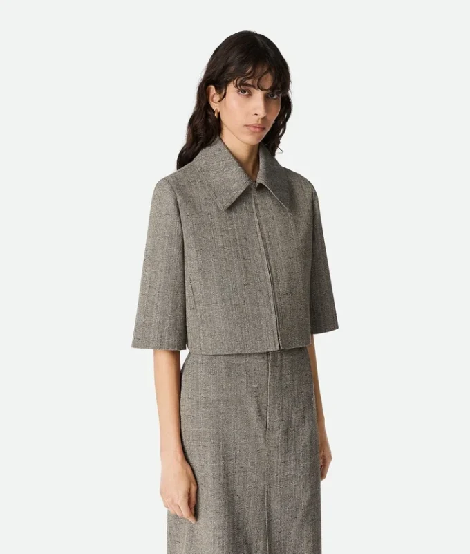 Chaqueta de viscosa y seda