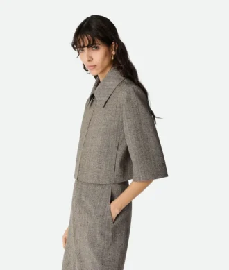 Chaqueta de viscosa y seda