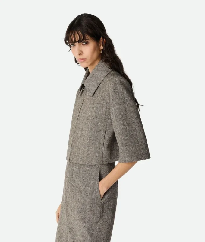 Chaqueta de viscosa y seda