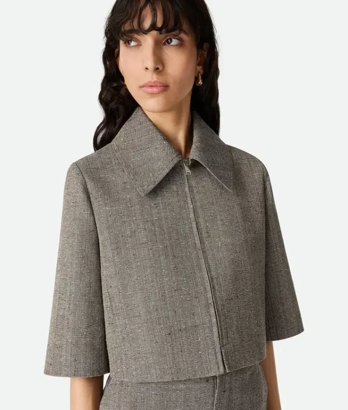 Chaqueta de viscosa y seda