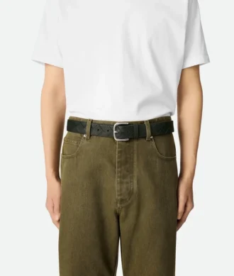 Cinturón de piel de becerro Intrecciato