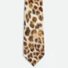 Corbata de piel estampada