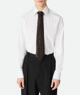 Corbata de piel Intrecciata