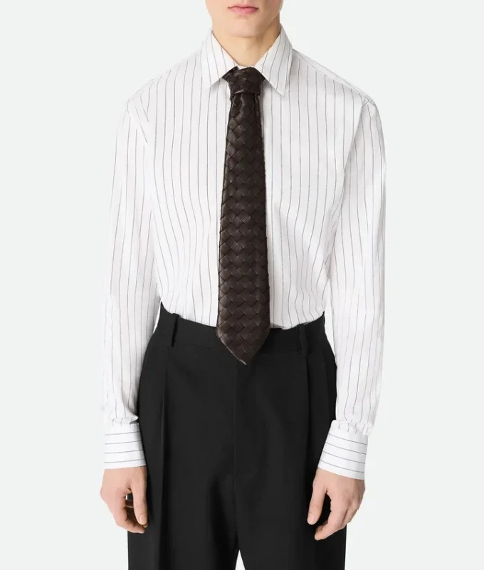 Corbata de piel Intrecciata