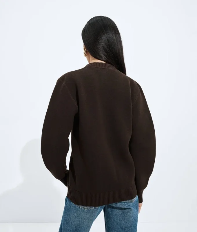 Cárdigan de lana y algodón