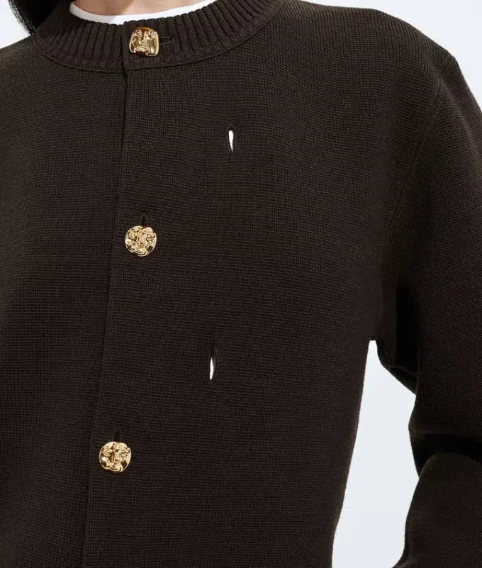 Cárdigan de lana y algodón