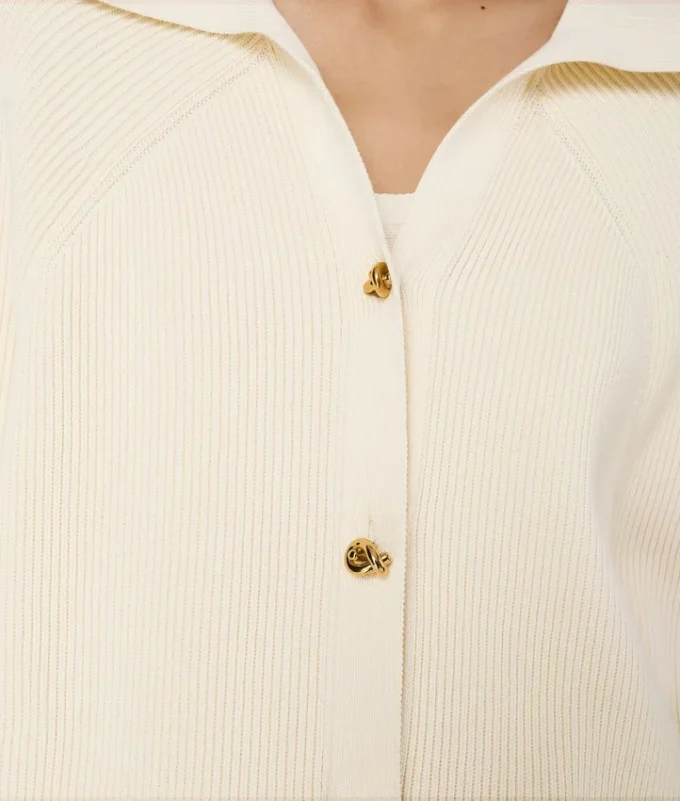 Cárdigan de punto elástico de algodón